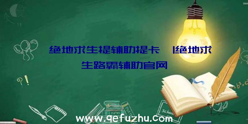 「绝地求生提辅助提卡」|绝地求生路霸辅助官网